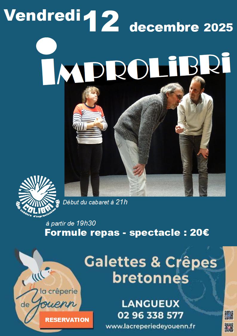 Cabaret le 12 décembre – La crêperie Chez Youenn – Langueux