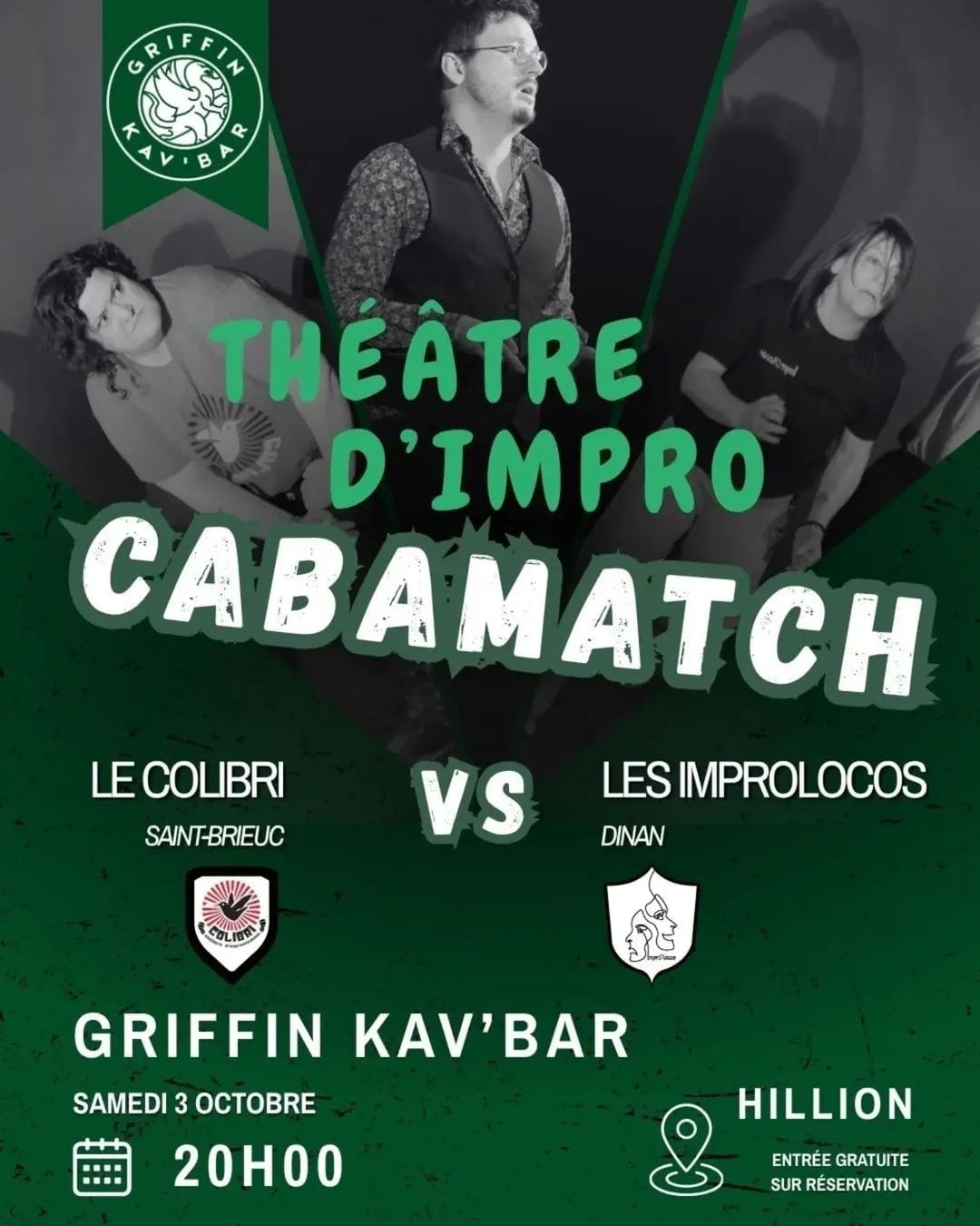 Cabamatch avec les Improlocos – samedi 03 Octobre à 20h